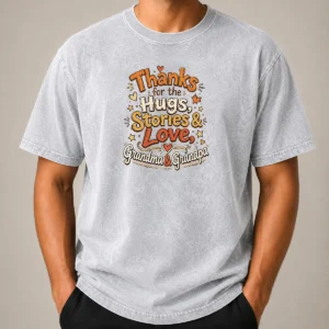 Premium Original Grandparents Day Thank You Doodle For Family Love Washed T-Shirt