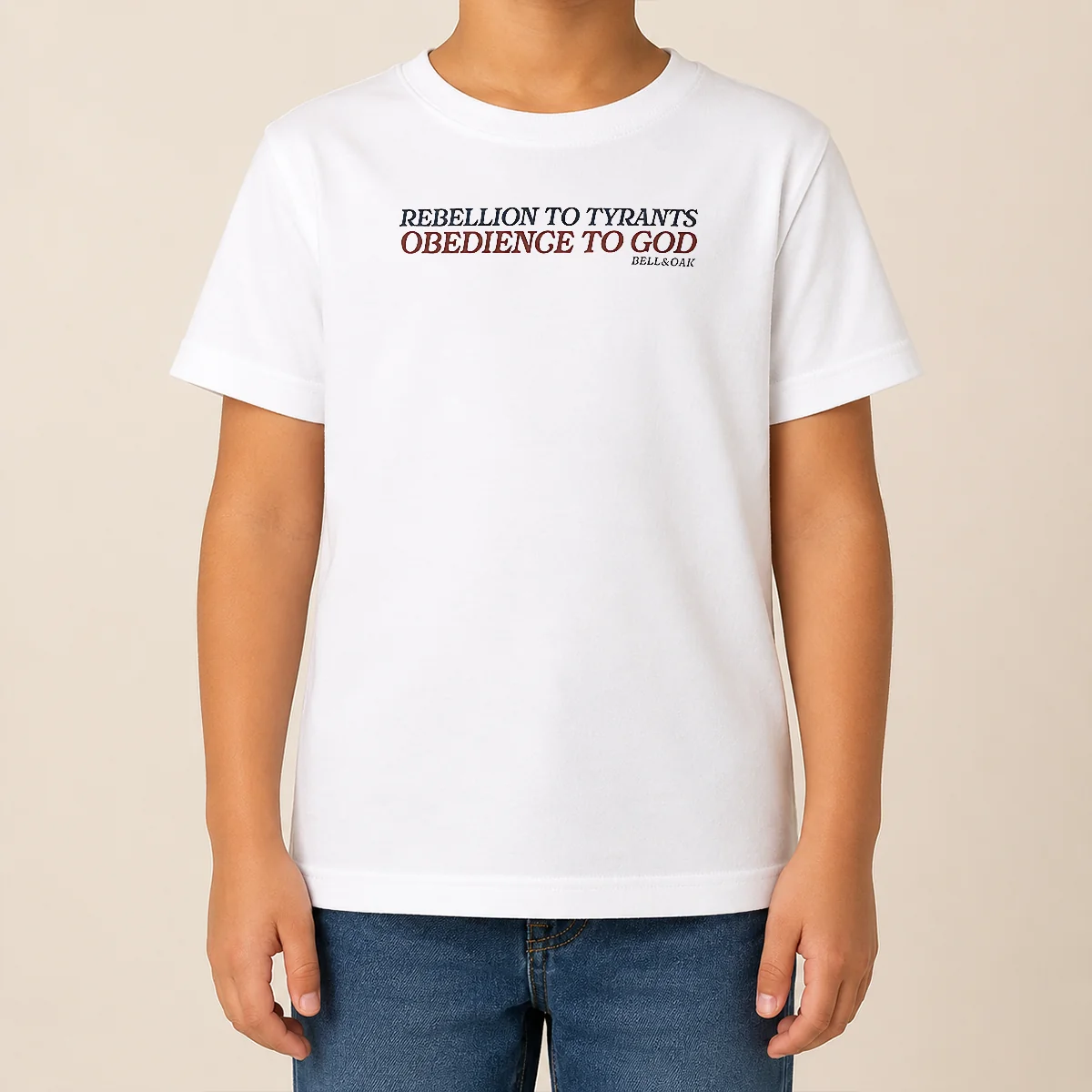 Premium Rebellion To Tyrants Obedience To God By Bell And Oak Kids T Shirt Premium Rebellion To Tyrants Obedience To God By Bell And Oak Kids T-Shirt