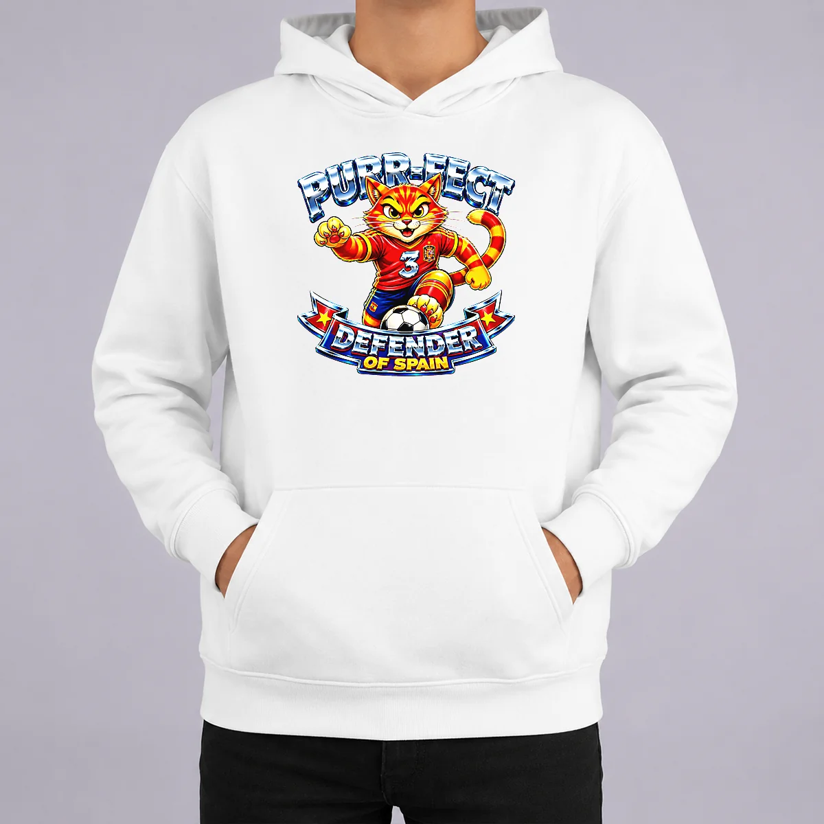 Pretty Premium Spain Soccer Cat Meme Purr Fect Defender YK Hoodie Pretty Premium Spain Soccer Cat Meme Purr Fect Defender YK Hoodie