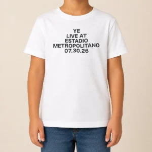 Pretty Ye Live At Estadio Metropolitano July 30 2026 Kids T-Shirt