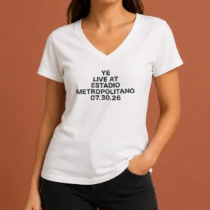 Pretty Ye Live At Estadio Metropolitano July 30 2026 V-Neck Shirt