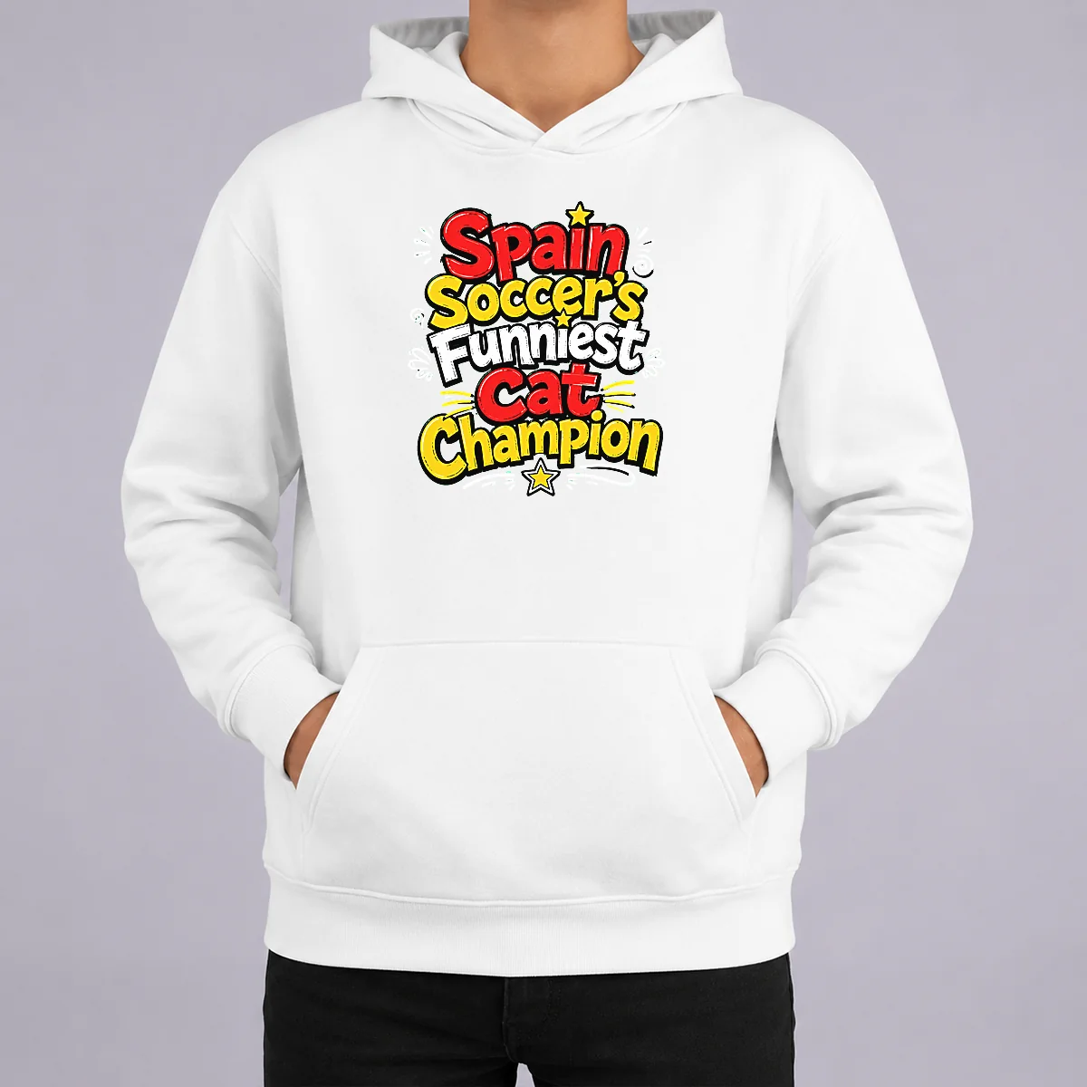 Top Nice Spain Soccer Cat Champion Funny Meme Doodle Hoodie Top Nice Spain Soccer Cat Champion Funny Meme Doodle Hoodie