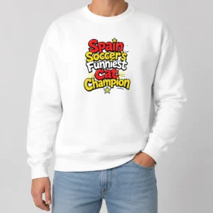 Top Nice Spain Soccer Cat Champion Funny Meme Doodle Sweater