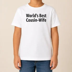 Top Pretty World'S Best Cousin Wife Wife Kids T-Shirt