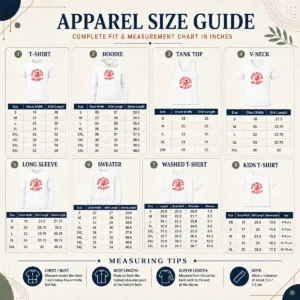 Size chart for Top Radicalized By Basic Decency Distressed Bird with measurements in inches and cm to help choose the right fit